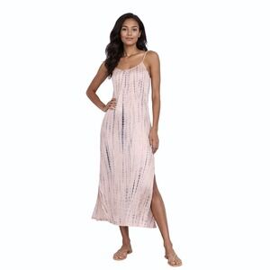 NorBlack NorWhite Dress Women's Size XS Pink Black Tie Dye Maxi Slip